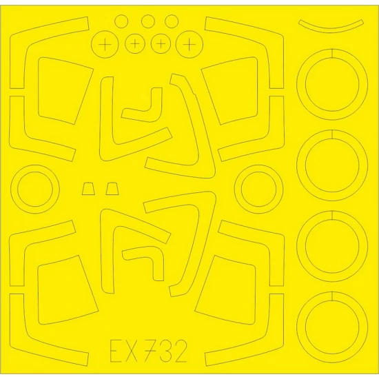1/48 Sukhoi Su-27S TFace Paint Masking Sheets for Kitty Hawk kits