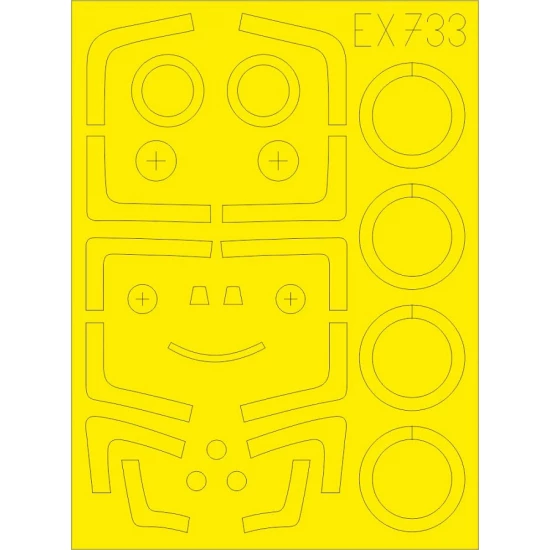 1/48 Sukhoi Su-27UB Paint Masking Sheets for Kitty Hawk kits