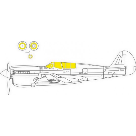 1/48 Curtiss P-40N Warhawk Paint Masking for Academy kits