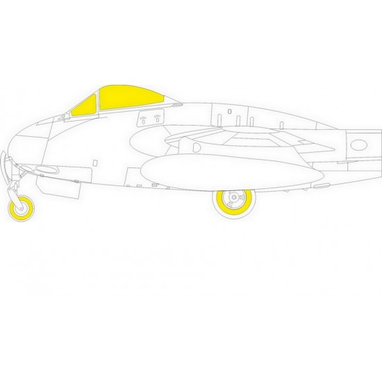 1/48 de Havilland Vampire F.3 TFace Paint Masking for Airfix kits