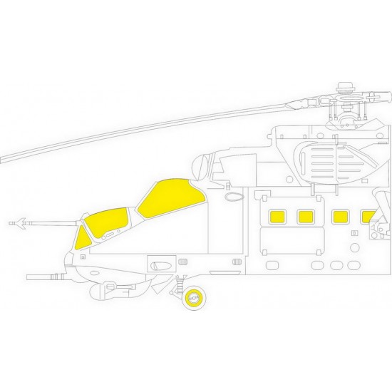 1/48 Mil Mi-24D Tface Paint Masking for Trumpeter kits