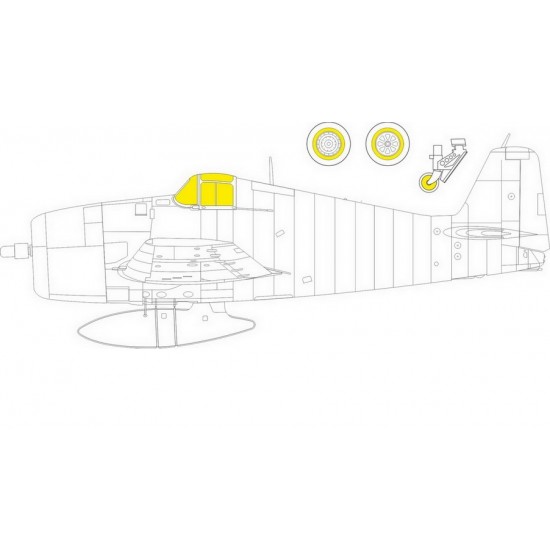 1/48 Grumman F6F-5 Hellcat TFace Paint Masking for Eduard kits