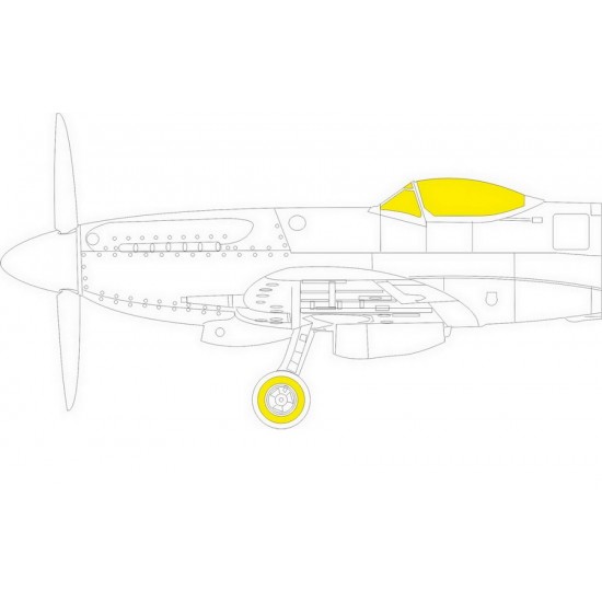1/48 Supermarine Spitfire F Mk.XVIII Paint Masking for Airfix kits