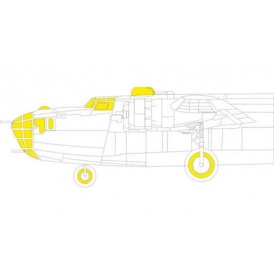 1/48 Consolidated B-24D Liberator TFace Masking for Revell kits