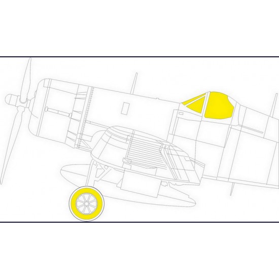 1/48 Vought F4U-1D Corsair Paint Masking for HobbyBoss kits