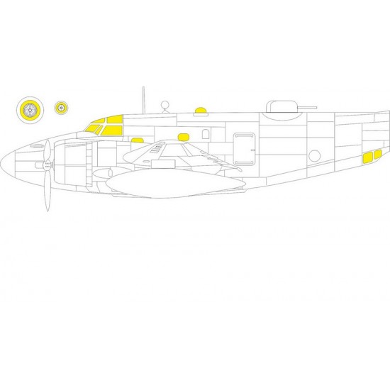 1/48 Lockheed PV-1 Ventura TFace Paint Masking for Academy kits