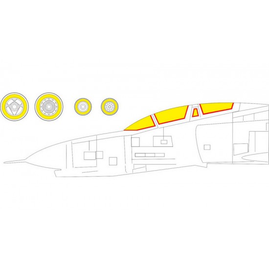 1/48 McDonnell Douglas F-4E Phantom II TFace Paint Masking for Meng kits