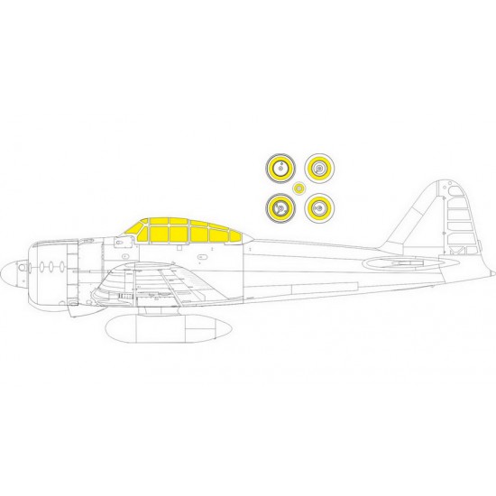 1/48 Mitsubishi A6M2 Zero Type 21 Weekend Paint Masking for Eduard kits
