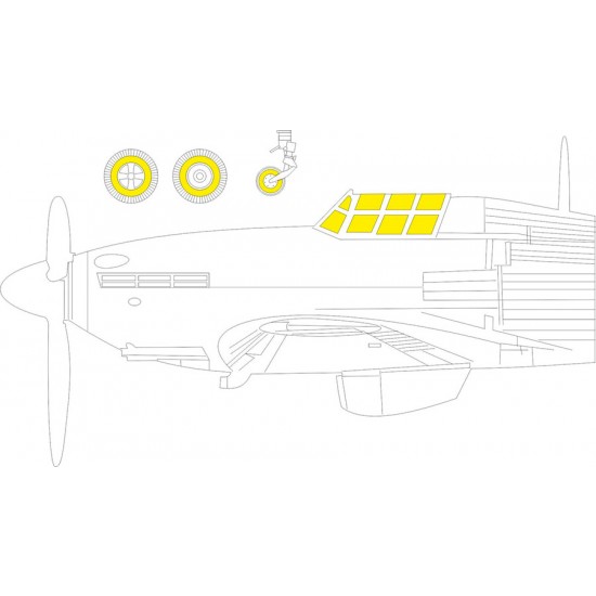 1/48 Hawker Hurricane Mk.IIc Masks for Arma Hobby kits