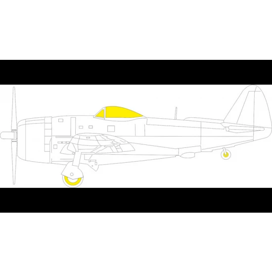 1/48 Republic P-47D-25 Thunderbolt Tface Paint Masks for MiniArt kits