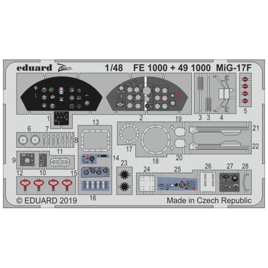 1/48 Mikoyan-Gurevich MiG-17F Detail Set for Hobby Boss kits
