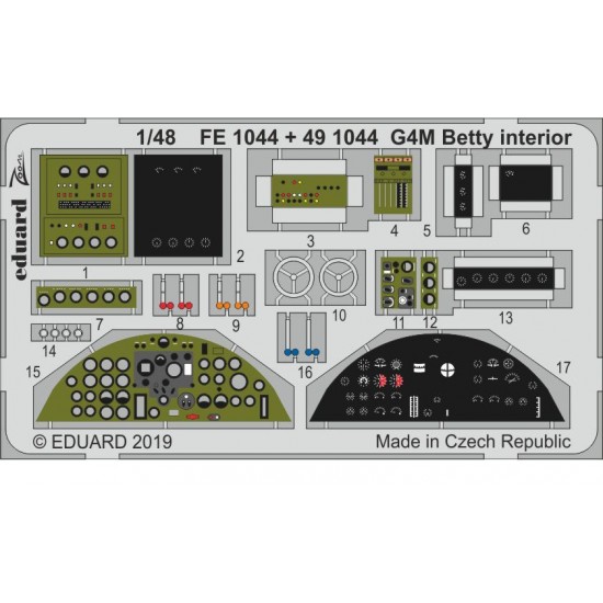 1/48 Mitsubishi G4M Betty Interior Detail set for Tamiya kits