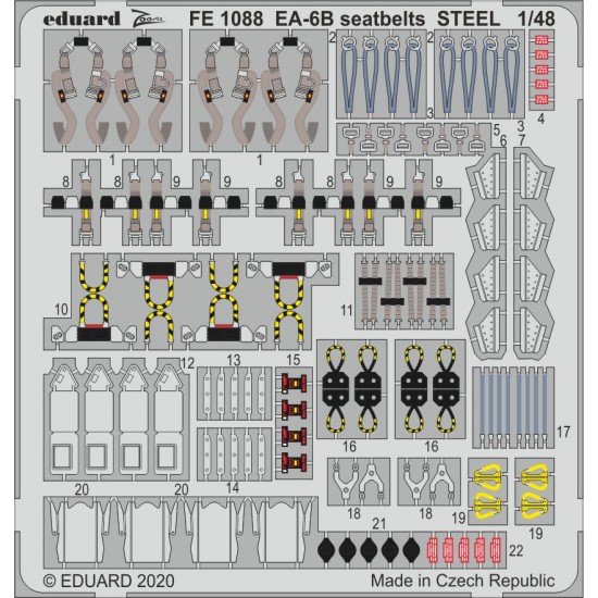 1/48 Northrop Grumman EA-6B Seatbelts Set for Kinetic kits