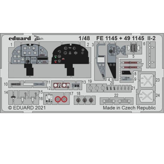 1/48 Ilyushin Il-2 Detail set for Zvezda kits