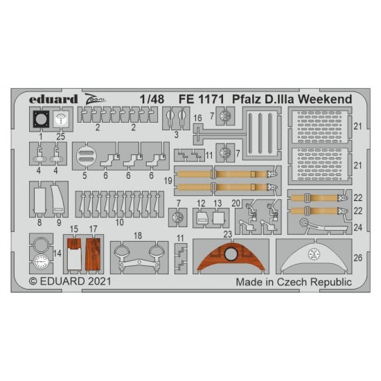 1/48 Pfalz D.IIIa Fighter Weekend Detail Set for Eduard kits
