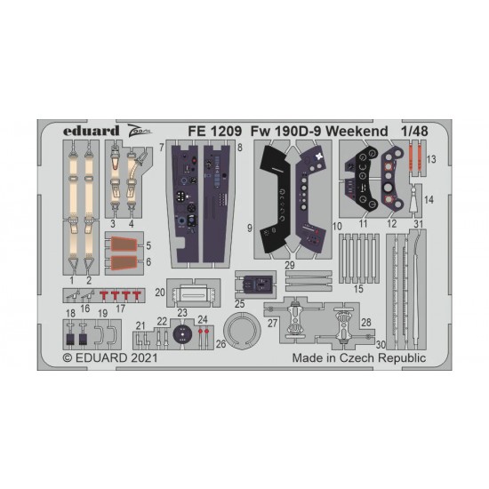 1/48 Focke-Wulf Fw 190D-9 Weekend Detail Set for Eduard kits