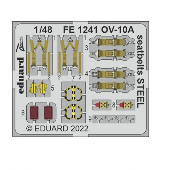 1/48 North American Rockwell OV-10A Bronco Seatbelts Detail Set for ICM kits