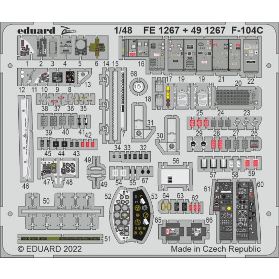 1/48 Lockheed F-104C Starfighter Detail Set for Kinetic kits
