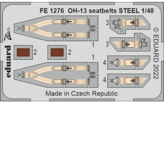 1/48 Bell OH-13 Sioux Seatbelts Detail Set for Italeri kits