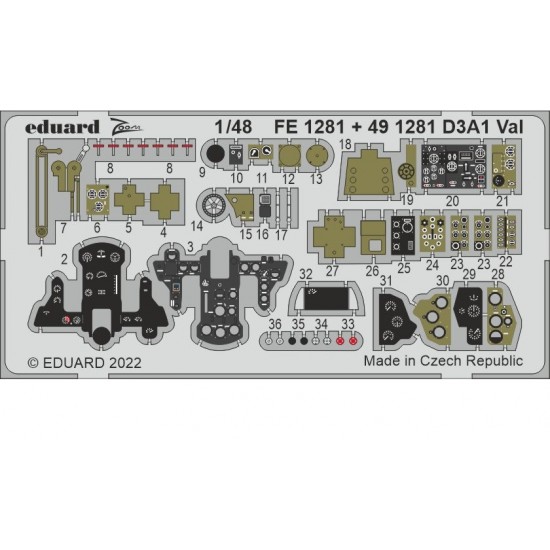 1/48 Aichi D3A1 Val Detail Set for Hasegawa kits