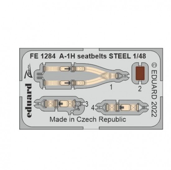 1/48 Douglas A-1H Skyraider Seatbelts Detail Set for Tamiya kits