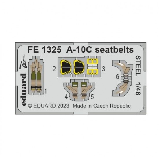 1/48 Fairchild Republic A-10C Thunderbolt II Seatbelts Detail set for HobbyBoss kits