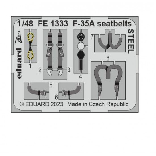 1/48 Lockheed Martin F-35A Lightning II Seatbelts for Tamiya kits