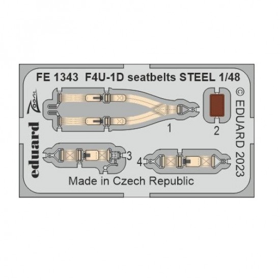 1/48 Vought F4U-1D Corsair Seatbelts for HobbyBoss kits