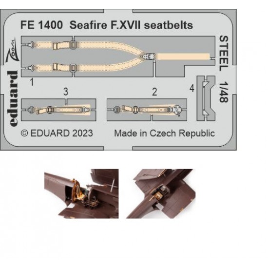 1/48 Supermarine Seafire F.XVII Seatbelts for Airfix kits