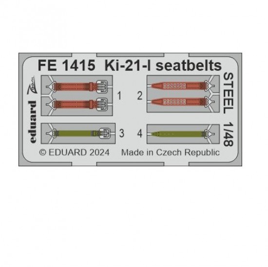 1/48 Mitsubishi Ki-21-I Seatbelts for ICM kits