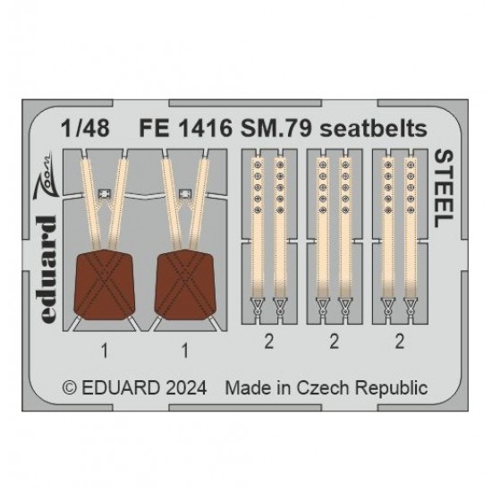 1/48 Savoia-Marchetti SM.79 Seatbelts for Eduard kits