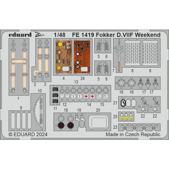 1/48 Fokker D.Viif Weekend Detail Parts for Eduard kits