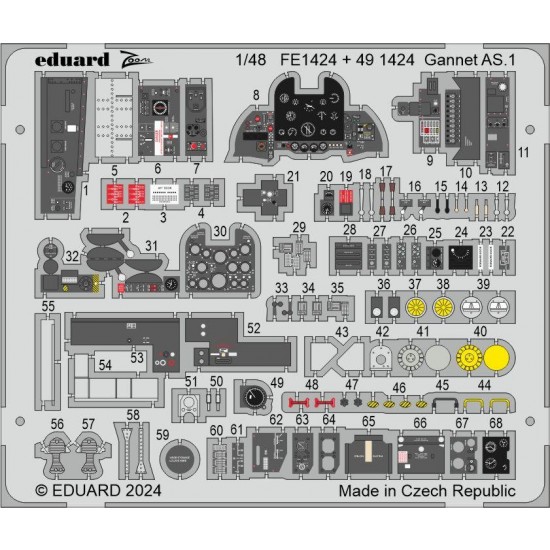 1/48 Fairey Gannet AS.1 Detail Parts for Airfix kits