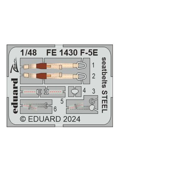 Accessoires Décalques Eduard 3DL48167 Pour Maquette F-5E - Échelle 1/48, Compatible AFV Club/Eduard, Neuf