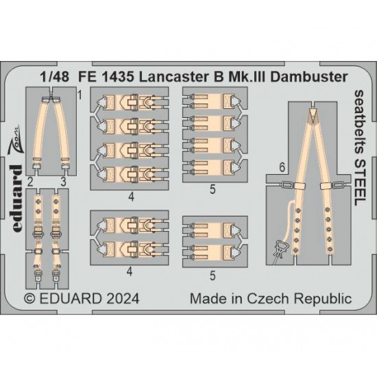 1/48 Avro Lancaster B Mk.III Dambuster Seatbelts for HK Models