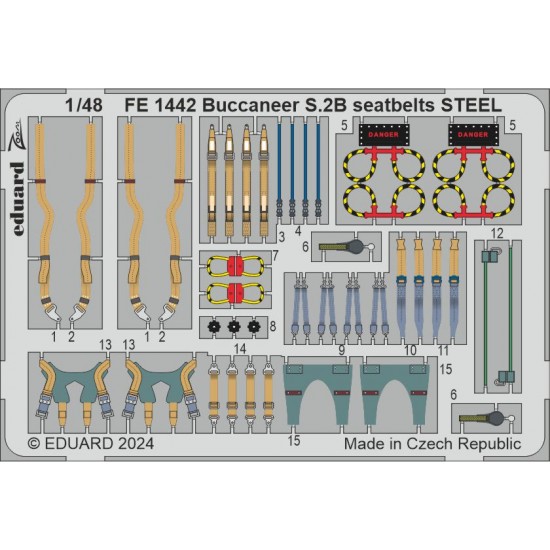 1/48 Blackburn Buccaneer S.2B Seatbelts for Airfix kits