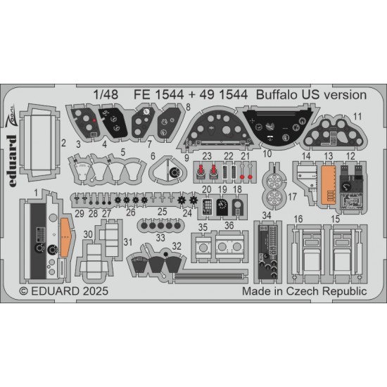 1/48 US Brewster F2A Buffalo Detail Set for Tamiya kits