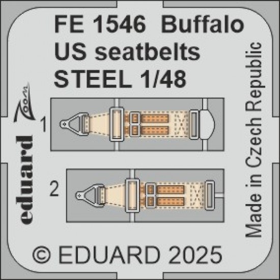 1/48 US Brewster F2A Buffalo Seatbelts Detail Set for Tamiya kits