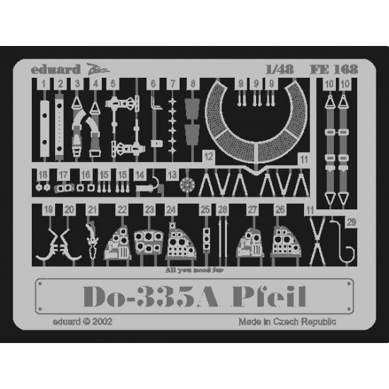 1/48 Dornier Do 335A Pfeil Detail-up Set Vol.2 for Tamiya kit