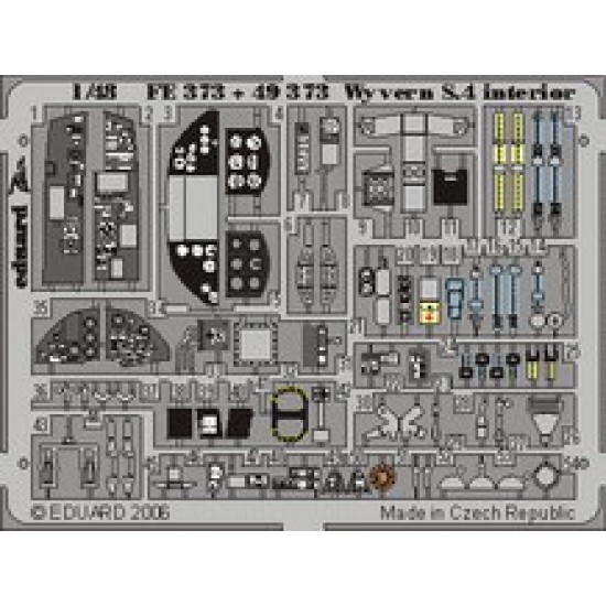 1/48 Wyvern S.4 Interior Colour Photoetch Set Vol.2 for Trumpeter kit