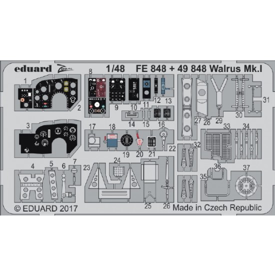 1/48 Supermarine Walrus Mk.I Interior Detail Set for Airfix kit (1PE)