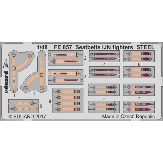 1/48 WWII IJN Fighters Seatbelts (Steel)