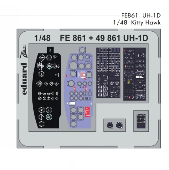 1/48 UH-1D "Huey" Detail Set for Kitty Hawk #KH80154 (1pc)
