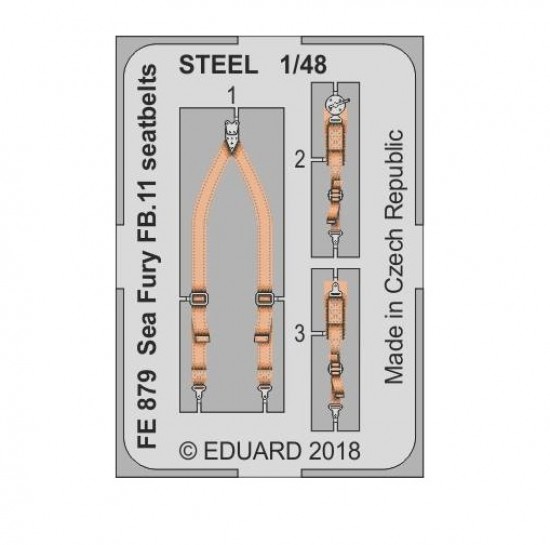1/48 Sea Fury FB.11 Seatbelts Steel Detail-up Set for Airfix kits