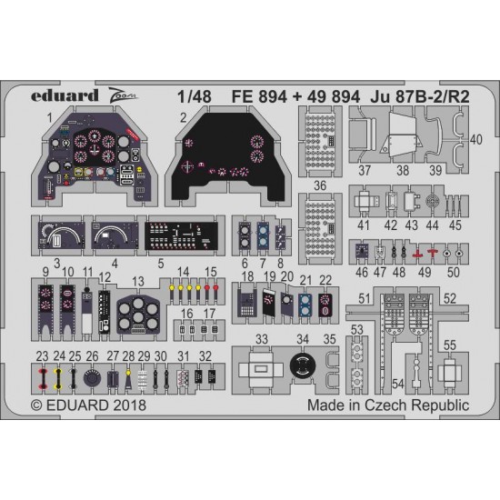 1/48 Junkers Ju 87B-2/R2 Detail set for Airfix kits