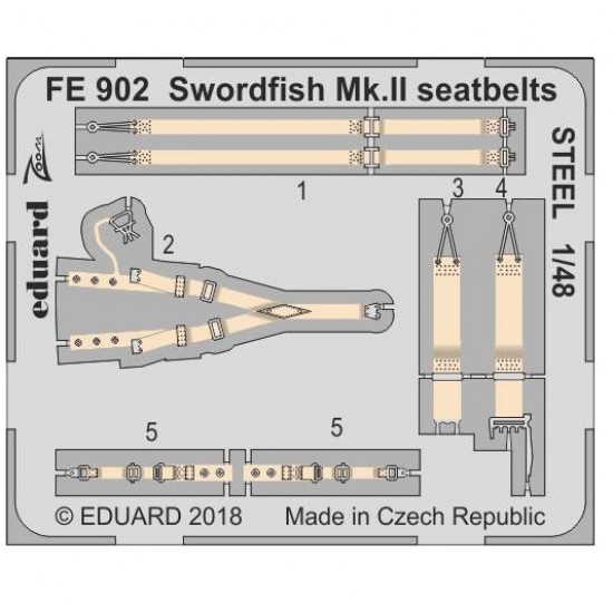 1/48 Swordfish Mk.II Seatbelts Detail Set for Tamiya kits