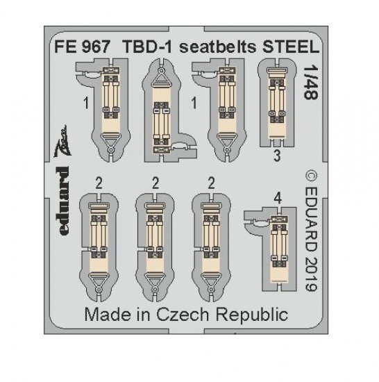 1/48 Douglas TBD-1 Devastator Seatbelts for Great Wall Hobby kits