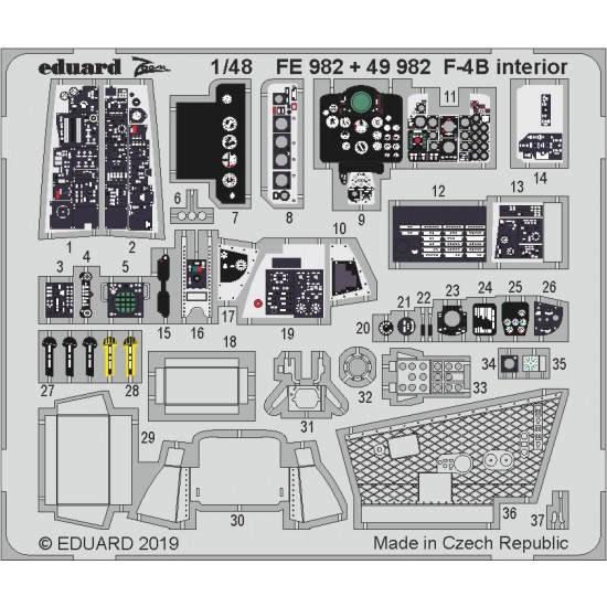 1/48 McDonnell Douglas F-4B Phantom II Interior Detail Set for Academy kits