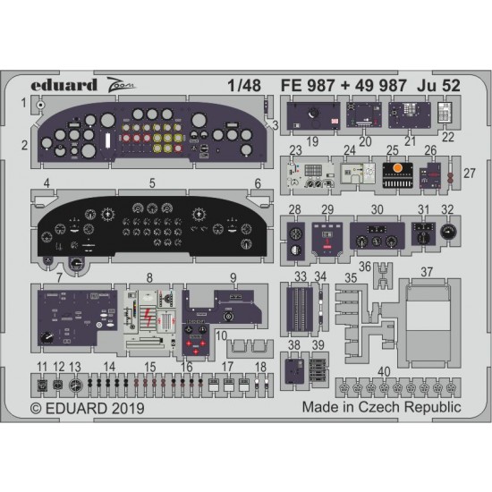 1/48 Junkers Ju 52 Detail Set for Revell kits
