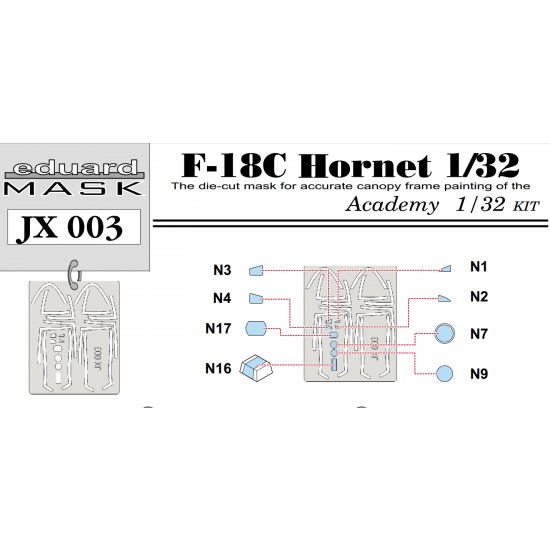 1/32 F-18C Hornet Paint Mask for Academy kit
